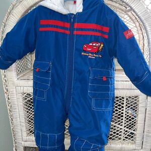 Vintage Y2K lightning mcqueen snowsuit